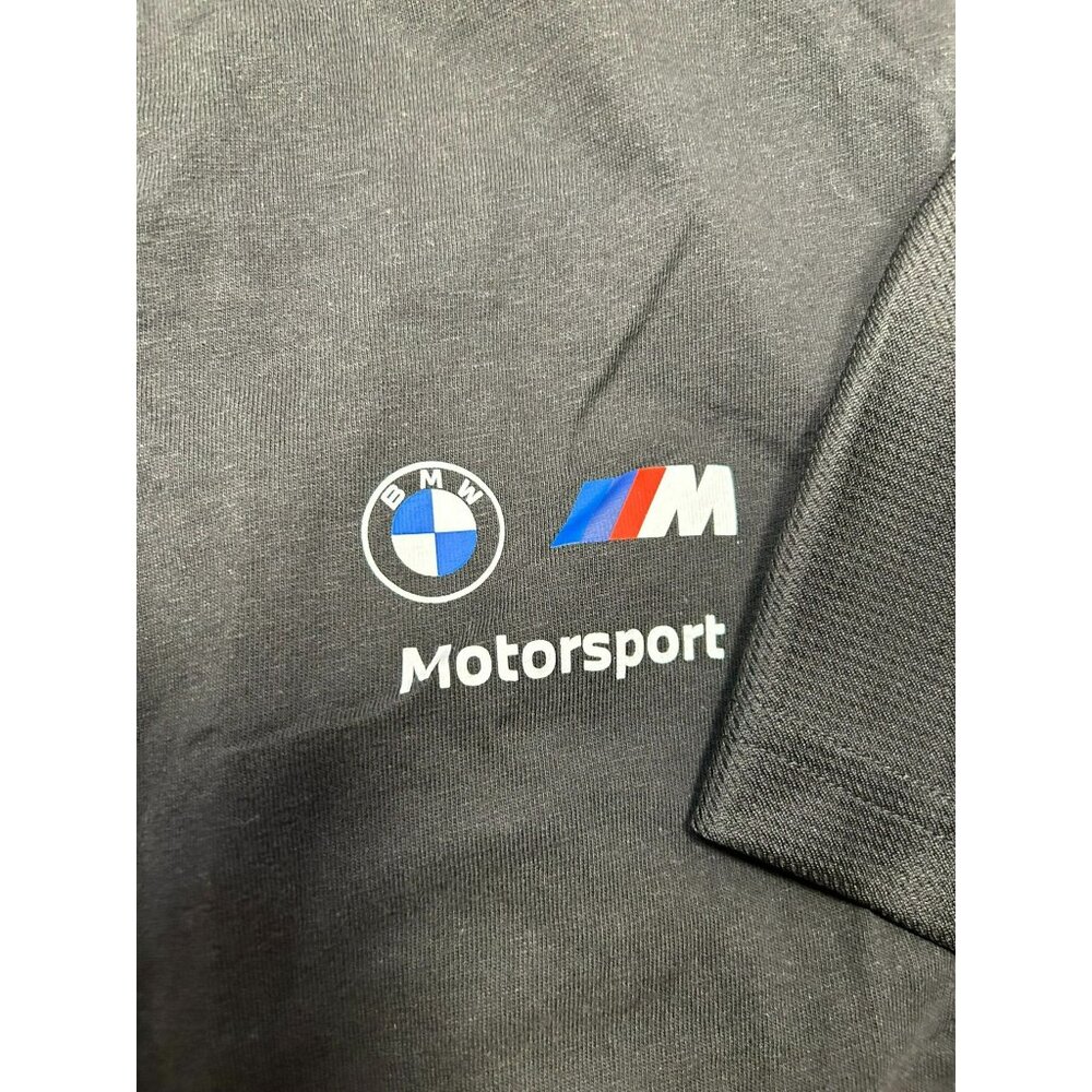 Puma BMW M Motorsport Mens T-Shirt Black/Gray Crew Neck Size L Cotton Blend - Picture 3 of 8